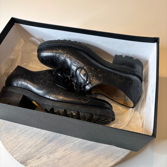 The Office of Angela Scott Miz Stewart Black Leather Oxford Shoes EU 38.5 US 8.5 - Picture 14 of 16